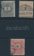 O 1899 3 Db Bélyeg IV-es Számvízjellel / IV. In Watermark - Autres & Non Classés