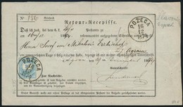 1874 Színesszámú 10kr Retour Recepisse-n 'POZEGA' - Sonstige & Ohne Zuordnung
