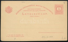 1880 5kr UPU Válaszos Levelezőlap, Használatlan / 5kr UPU PS-reply Card, Unused - Autres & Non Classés
