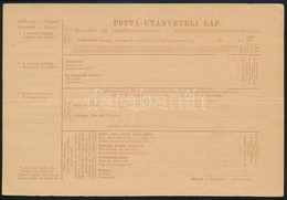 1882 Francia-német Nyelvű Posta Utánvételi Lap, Használatlan / French-German PS-money Order, Unused - Autres & Non Classés