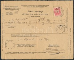 1887 5kr Tértivevényen / On Retour Recepisse 'BUDAPEST' - Autres & Non Classés