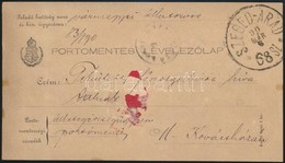 1890 Portómentes Levelezőlap SZEGED-ARAD 68.SZ. Vasúti Bélyegzéssel / Postage Free Postcard With Railway Postmark - Other & Unclassified