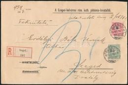 1898 Szegedi Helyi Ajánlott Levél 8kr Bérmentesítéssel / Local Registered Cover With 8kr Franking - Autres & Non Classés