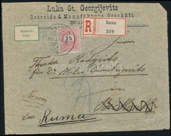 1898 15kr Ajánlott Levélen, Elköltözött Címkével Visszaküldve / On Registered Cover, Returned 'RUMA' - Becskerek - Other & Unclassified