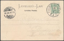 1899 3kr Képeslapon / On Postcard 'FIUME-ZÁGRÁB 63' - Autres & Non Classés