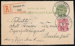 1899 Ajánlott Helyi Zárt Levelezőlap 5kr Kiegészítéssel / Registered Local PS-cover Card With 5f Additional Franking - Other & Unclassified