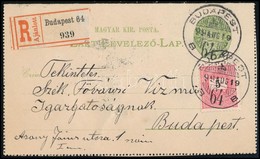 1899 Ajánlott Helyi Zárt Levelezőlap 5kr Kiegészítéssel / Registered Local PS-cover Card With 5f Additional Franking - Autres & Non Classés