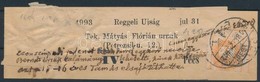 1900 Hírlapbélyeg Teljes Címszalagon, A Reggeli Újság Számához /  Newspaper Stamp On Complete Wrapper - Other & Unclassified