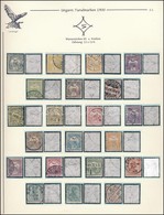 O 1900 Turul Sor Számvízjellel, 'a' Vízjelállás Albumlapon (~70.000) / Mi 54-70 + 3 Additional Values With Watermark IV, - Autres & Non Classés