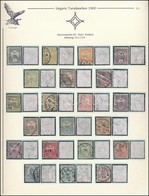 O 1900 Turul Sor Csillag Vízjellel,  Albumlapon (~57.000) / Mi 54-70 + 3 Additional Values With Star In Watermark - Sonstige & Ohne Zuordnung