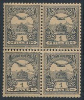 ** 1900 Turul 1f Négyestömb Csillagvízjellel / Mi 54 Block Of 4, Star In Watermark - Other & Unclassified