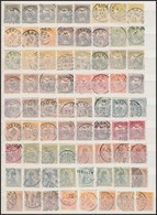 O 1900 Turul 72 Bélyeg Teljes Sorokkal, Hírlapbélyegekkel, Vízjel és Színváltozatokkal, Szép Bélyegzésekkel   / 72 Stamp - Autres & Non Classés