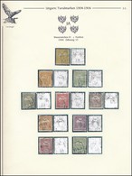 O 1906 Turul Sor 10 értéke  IV Számvízjellel, Vízjelállás 'c', Albumlapon (195.000) / 10 Values Ex Mi 75C -86C  With IV  - Sonstige & Ohne Zuordnung