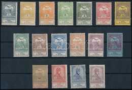 ** 1913 Árvíz Sor (60.000) / Mi 128-144 (20f, 50f Törött / Folded) - Autres & Non Classés