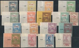 ** 1914 Hadisegély (I.) ívszéli Vágott Próbanyomat Sor, 16 érték ívszéli  / Mi 145-161 Imperforate Proof Set, Mostly Mar - Autres & Non Classés