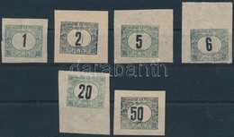 (*) 1914 Portó (V.) Sor 6 Klf Próbanyomat értéke, Ritka / Mi 26-29, 32-33 Imperforate Proofs - Autres & Non Classés