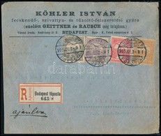 1900 Ajánlott Levél Turul 1f, 4f, 10f, 30f Bérmentesítéssel / Registered Cover With 45f Franking 'BUDAPEST' - 'TIBOLD-DA - Sonstige & Ohne Zuordnung