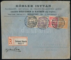 1900 Ajánlott Levél Turul 1f, 4f, 10f, 30f Bérmentesítéssel / Registered Cover With 45f Franking 'BUDAPEST' - 'TIBOLD-DA - Autres & Non Classés