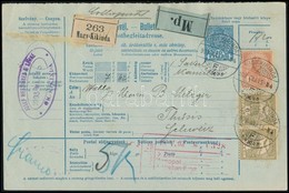 1903 Teljes Csomagszállító 1,12K Bérmentesítéssel Svájcba / Parcel Card To Switzerland - Sonstige & Ohne Zuordnung