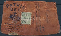 1907 Pezsgősüveg Alumínium Zárófóliájából Készített Helyi Levelezőlap Turul 5f Bérmentesítéssel / Postcard Made Of Alumi - Autres & Non Classés