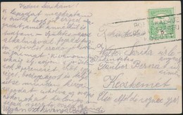 1914 Képeslap POSTAKALAUZ NAGYSZOMBAT-SZERED KÖZÖTT Vasúti Bélyegzéssel / Postcard With Railway Postmark - Sonstige & Ohne Zuordnung