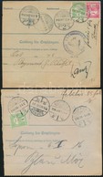 1916 2 Db Osztrák Szállítólevél 5f, Illetve 15f Fekbér Díjlerovással / 2 Parcel Cards From Austria With 5f Or 15f Penalt - Sonstige & Ohne Zuordnung