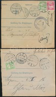 1916 2 Db Osztrák Szállítólevél 5f, Illetve 15f Fekbér Díjlerovással / 2 Parcel Cards From Austria With 5f Or 15f Penalt - Autres & Non Classés