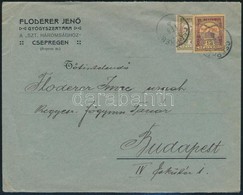 1917 Hadisegély 12f és Felezett 6f Levélen / Mi 168 + Bisected 166 On Cover 'CSEPREG' - Autres & Non Classés