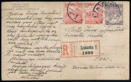 1917 Ajánlott Képeslap / Registered Postcard 'SZABADKA' - Pécs - Sonstige & Ohne Zuordnung