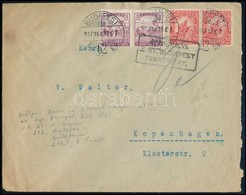 1917 Cenzúrázott Levél Dániába, Hadijog Alapján Felbontva / Censored Cover To Danmark - Autres & Non Classés