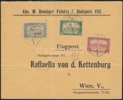 1918 Légi Levél Szabályos, Tarifahelyes Bérmentesítéssel Bécsbe Küldve / Airmail Cover To Vienna Certificate: Glatz - Sonstige & Ohne Zuordnung