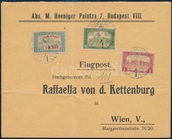 1918 Légi Levél Szabályos, Tarifahelyes Bérmentesítéssel Bécsbe Küldve / Airmail Cover To Vienna Certificate: Glatz - Autres & Non Classés