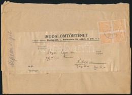 1918 Címszalag Hírlapbélyeg Négyestömbbel Bérmentesítve Kolozsvárra / Wrapper Franked With Newspaper Stamp Block Of 4 - Other & Unclassified