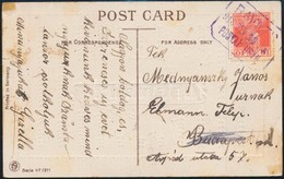 1918 Képeslap Kék RAVAZS Postaügynökségi Bélyegzéssel / Postcard With Postal Agency Postmark - Autres & Non Classés
