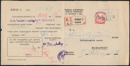 1918 Ajánlott Utalványlap Szükségportóval / Registered Purchase Licence For Soap With Auxiliary Postage Due - Sonstige & Ohne Zuordnung