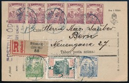 1919 Ajánlott Levelezőlap Svájcba / Registered Postcard To Switzerland - Sonstige & Ohne Zuordnung
