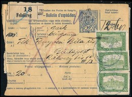 1920 Csomagszállító 12 Bélyeggel / Parcel Card 'FELSŐIREG' - Other & Unclassified
