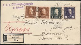 1916 Ajánlott Tábori Posta Levél 86h Bérmentesítéssel Belgrádból Debrecenbe / Registered Field Post Cover With 86h Frank - Other & Unclassified