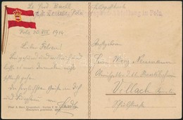 1914 Tábori Posta Képeslap / Field Postcard 'K.u.k. Festungs - Telegraphen - Abteilung In Pola' - Other & Unclassified