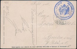 1915 Tábori Posta Képeslap / Field Postcard 'K.u.k. AUTO KOLONNE KLOSTERNEUBURG' + 'TP 351' - Other & Unclassified