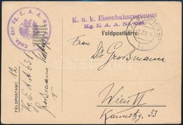 1915 Tábori Posta Levelezőlap / Field Postcard 'K.u.k. Eisenbahnregiment Kg. E.A.A. No. 631' + 'FP 12' - Other & Unclassified