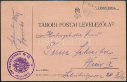 1915 Tábori Posta Levelezőlap / Field Postcard 'Expositur Der Korpseinheit Nr.12.' + 'HP 135' - Andere & Zonder Classificatie