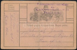 1916 Grafikus Tábori Posta Levelezőlap / Field Postcard 'Rekonvaleszentenabteilung Des K.u.K. Ersatz-Bataillon No.12. Ta - Andere & Zonder Classificatie