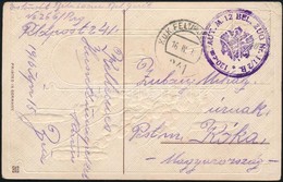 1916 Tábori Posta Képeslap / Field Postcard '120. Cm. AUT.M.12. BEL. ZUG. Nr.11/2 B.' + 'FP 241' - Other & Unclassified