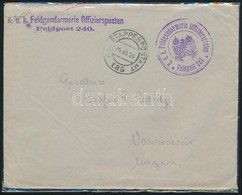 1916 Tábori Posta Levél Vasvörösvárra / Field Post Cover 'K.u.k. Feldgendarmerie Offiziersposten Feldpost 240' - Altri & Non Classificati