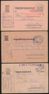 1916-1917 3 Db Tábori Levelezőlap Klf 'Feldbahn' Bélyegzésekkel / 3 Field Postcards With Different 'Feldbahn' Cancellati - Autres & Non Classés