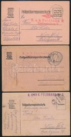 1916-1917 3 Db Tábori Levelezőlap Klf 'Feldbahn' Bélyegzésekkel / 3 Field Postcards With Different 'Feldbahn' Cancellati - Altri & Non Classificati