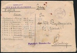 1917 Tábori Posta Pénzeslevél / Field Post Insured Cover 'FP 392 A' - Andere & Zonder Classificatie