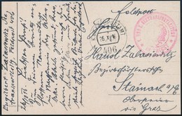 1916 Tábori Posta Képeslap / Field Postcard Piros/red 'K. UND K. SEETRANSPORTLEUTING IN TRIEST' + 'FP 406' - Autres & Non Classés