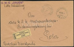 1916 Ajánlott Tábori Posta Levél / Registered Field Post Cover 'S.M.S. ORJEN' + 'CATTARO' - Sonstige & Ohne Zuordnung